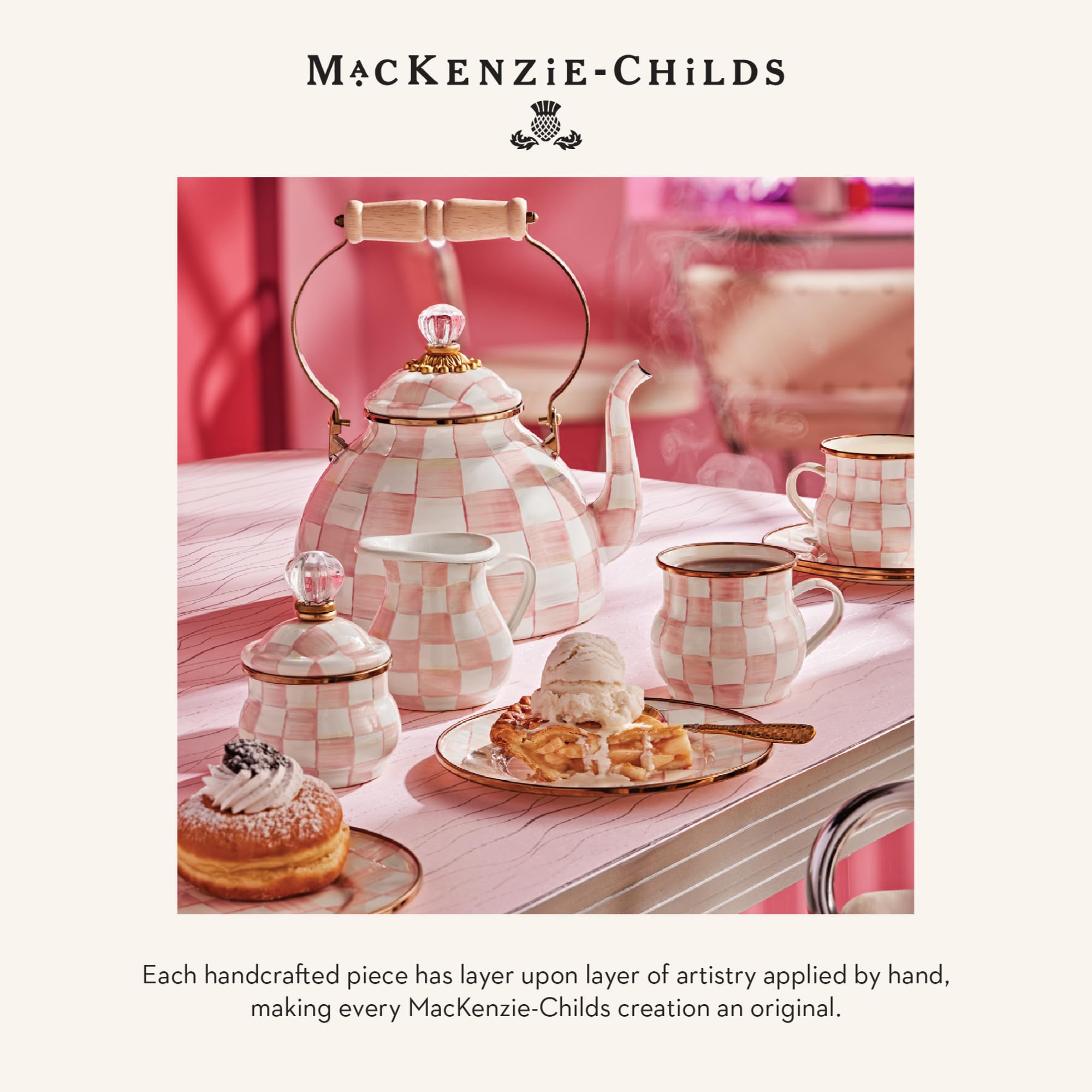 MACKENZIE-CHILDS エナメルコンポート Amazon.com | MACKENZIE-CHILDS Enamel Teapot, Cute Small